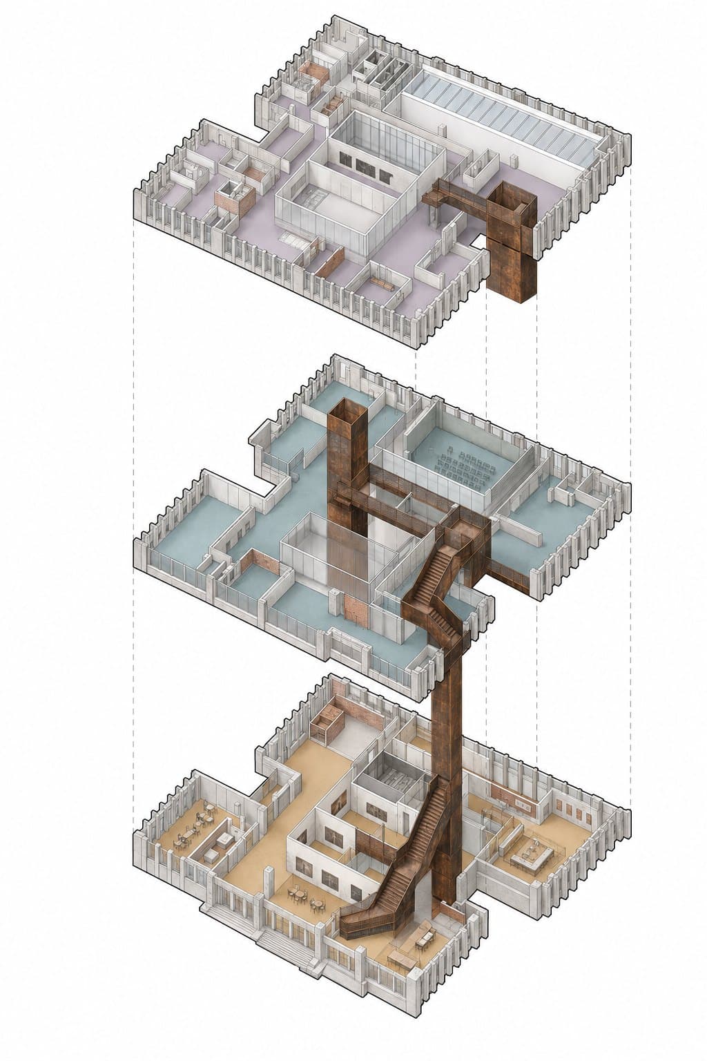 Plans, sections and elevations