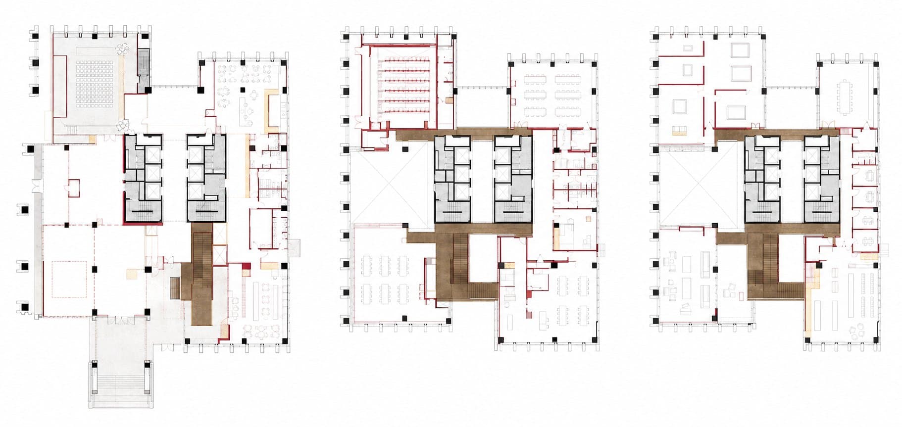 Plans, sections and elevations