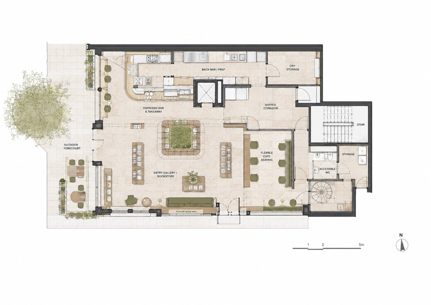Plans, sections and elevations