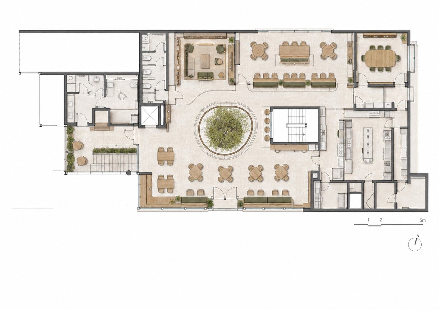 Plans, sections and elevations
