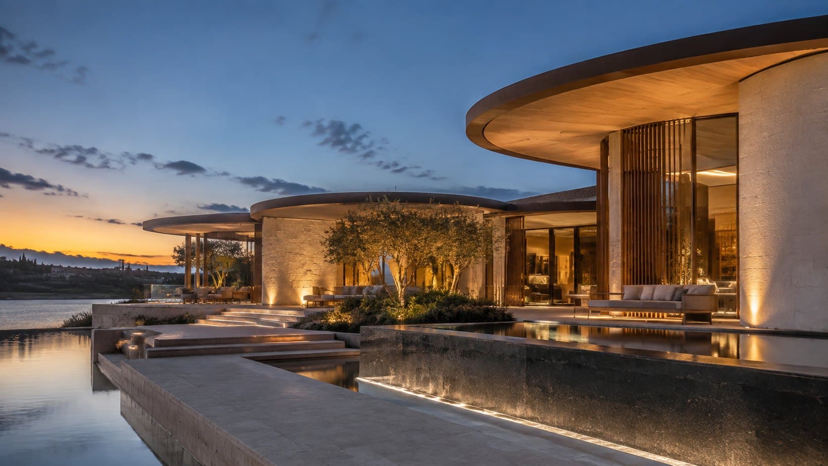 Elliptic Courtyard Residence